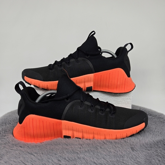 New Nike Free Metcon 6 'Black Hyper Orange' Men's Workout Shoes Size 11 - Picture 6 of 8